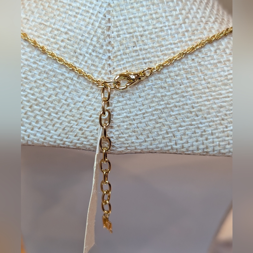 Nina Ricci Gold Plated Geometric Pendant Necklace NWT - Picture 4 of 6
